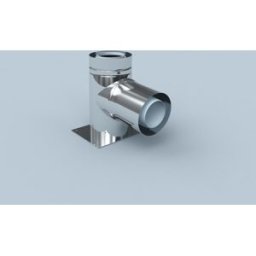 Bertrams Polyline LAS Pièce en T 42TSK87-A80 87°, extérieur, acier inoxydable, DN 80/125