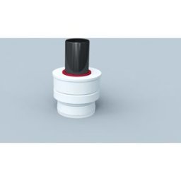 Bertrams Polyline LAS élément de sortie 41MEL-A110 DN 110/160, avec alimentation en air extérieur, blanc
