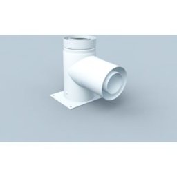Bertrams Polyline LAS Pièce en T 41TSK87-A110 87°, extérieur, blanc , DN 110/160