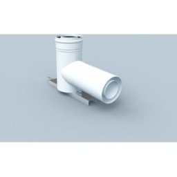 Arc de support Bertrams Polyline LAS 41STB87-80 DN 80/125, pour installation sur arbre, blanc