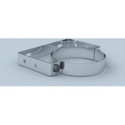 Bertrams Polyline LAS montage mural 42WB50-80 DN 80/125, distance murale rigide de 50 mm, acier inoxydable