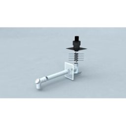 Bertrams Polyline EW kit standard 3 40FSTB80-3 DN 80, ensemble arbre avec pièce de raccordement, bouche noire