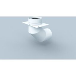 Arc de support Bertrams Polyline LAS 41STB87-A80 87°, extérieur, avec plaque de console, blanc , DN 80/125