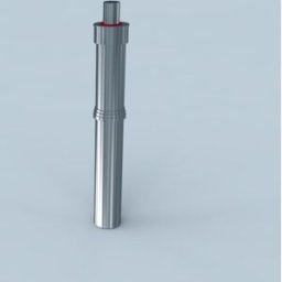Fixation de toit Bertrams Polyline LAS 41DAVA1000-80 DN 80/125, 1000 mm au-dessus du toit, acier inoxydable