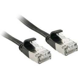 LINDY 47483 RJ45 Câble réseau, câble patch CAT 6a U/FTP 3.00 m noir avec cliquet dencastrement 1 pc(s)