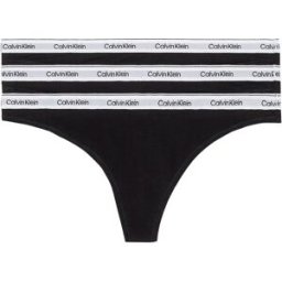 Calvin Klein String 000qd5209e 3 Unités Black / Black / Black S Femme