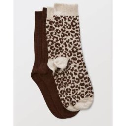 MONOPRIX Paire de chaussettes avec motifs léopard contenant de la laine et du cachemire Unique
