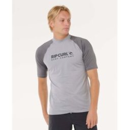 Rip Curl T-shirt anti-UV Shock UPF50 manches courtes Gris chiné L Male