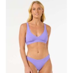 Rip Curl Haut de Maillot de bain Brassière Custom Rib Violet 2XS Female