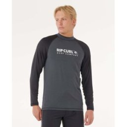 Rip Curl T-shirt anti-UV Shock UPF50 manches longues Noir Marbré S Male