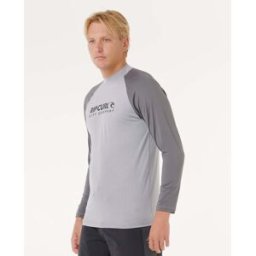 Rip Curl T-shirt anti-UV Shock UPF50 manches longues Gris chiné S Male