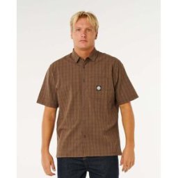 Rip Curl Chemise à manches courtes Premium Surf Check Café S Male