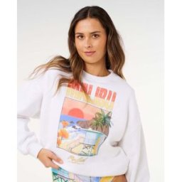 Rip Curl Sweat Hayley O Over Size Drop Shoulder Blanc optique XS Female