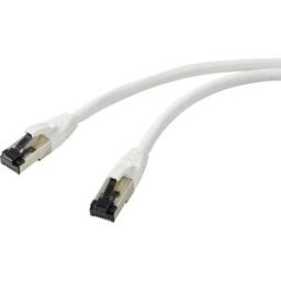 Renkforce RF-7106494 RJ45 réseau informatique Câble réseau, câble patch CAT 8.1 S/FTP 3.00 m blanc 1 pc(s)