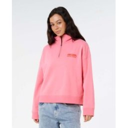 Rip Curl Sweat 1/4 Zippé Surf Puff Rose XL Female