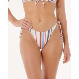 Rip Curl Bas de maillot de bain taille haute à rayures Oceans Stripe Multicolore XL Female