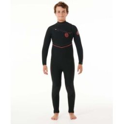 Rip Curl Combinaison enfant Flashbomb Fusion 4/3 Zip poitrine Noir 6 Male