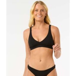 Rip Curl Haut de Maillot de bain Brassière Custom Rib Noir 2XS Female