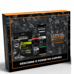 Coffret Carbone Men Expert - Déodorant + Masque Tissu Charbon + Gel Douche