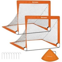 SONGMICS Cages de foot pour enfant, Orange