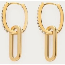 Boucles d’oreilles Ear game à double anneau ovale avec strass My Jewellery Doré One size femme
