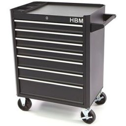 HBM servante d’atelier avec 7 tiroirs, 66 cm, noire