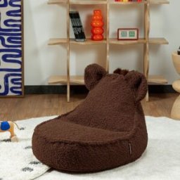 Wigiwama Pouf ours Warm Hazel molletonné
