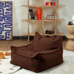 Wigiwama Fauteuil pouf Warm Hazel molletonné