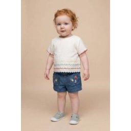 BOUT'CHOU Blouse manches courtes fantaisie en coton BIO GOTS 18 mois