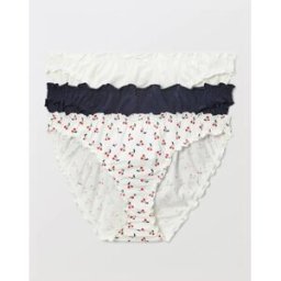 MONOPRIX Lot de 3 culottes froufrou JULIE en coton BIO GOTS L