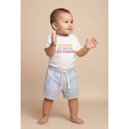 BOUT'CHOU Short rayé en coton BIO GOTS 36 mois