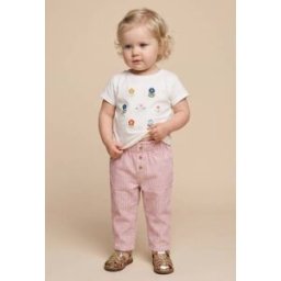 BOUT'CHOU Pantalon taille élastique en coton 9 mois