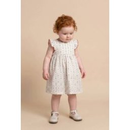 BOUT'CHOU Robe avec bloomer rayés et imprimés en coton BIO GOTS 24 mois