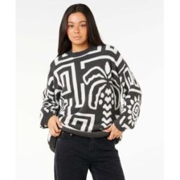 Rip Curl Pull col rond Sunset Luau Noir/Blanc cassé 2XS Female