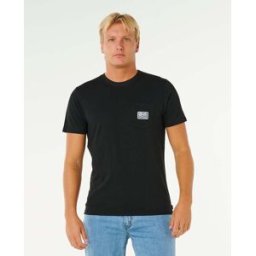 Rip Curl Streamline Pocket Badge Standard Tee Noir XS Male