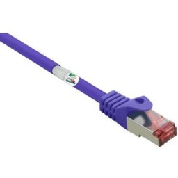 Renkforce RF-4724922 RJ45 Câble réseau, câble patch CAT 6 S/FTP 3.00 m violet avec cliquet dencastrement, contacts dorés, ignifuge 1 pc(s)