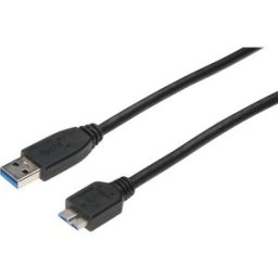 Digitus Câble USB USB 3.2 Gen1 USB-A mâle, USB-Micro-B 3.0 mâle 1.00 m noir AK-300116-010-S