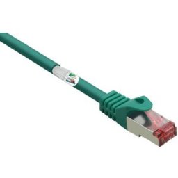 Renkforce RF-5372558 RJ45 Câble réseau, câble patch CAT 6 S/FTP 3.00 m vert avec cliquet dencastrement, contacts dorés, ignifuge 1 pc(s)