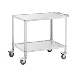 Chariot de service - 2 plateaux plats - 80 x 57 x 3,5 cm - Écart entre les niveaux 53 cm - 100 kg - Royal Catering
