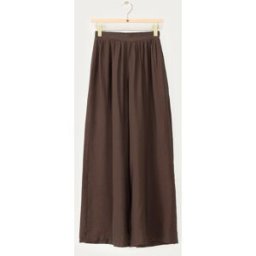 Pantalon large basique marron avec élastique My Jewellery Marron XS femme