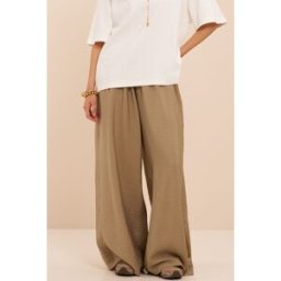 Pantalon large basique vert avec élastique My Jewellery Vert femme