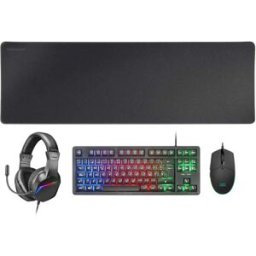 Mars Gaming Kit De Jeu Souris Clavier Casque Tapis De Souris Mcp-rgb3 Black French AZERTY unisex