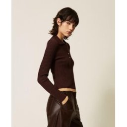 Actitude by Twinset Pull polo côtelé