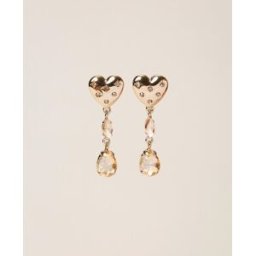 Twinset Boucles d'oreilles en caur avec pendentifs strassés