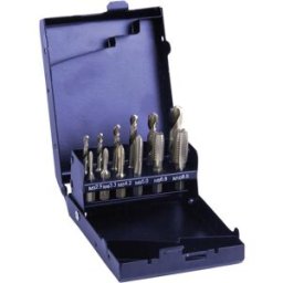 Eventus by Exact 70419 Set de tarauds à une coupe 12 pièces métrique M3, M4, M5, M6, M8, M10 coupe à droite HSS 1 set