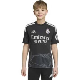 Adidas T-shirt Manches Courtes Junior Gardien De But Loin Real Madrid 26/27 Jersey Black 13-14 Années Garçon,Fille
