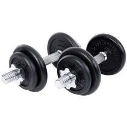 SONGMICS Kit haltères musculation, Noir / 40 kg