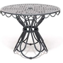 Table d'appoint de jardin ronde en métal noir antique 65cm The Al Fresco - Business & Pleasure