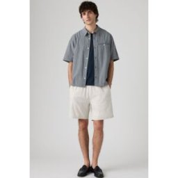 Levi's Short Boxer Coton Et Lin - Homme - Blanc / Moonstruck Cotton Linen - L