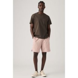 Levi's Short Boxer Coton Et Lin - Homme - Rose / Fawn Cotton Linen - L